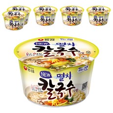 농심 멸치칼국수 사발 75g, 6개