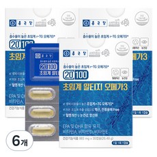종근당 20100 초임계 알티지 오메가3, 30정, 26.49g, 6개 30정, 6개