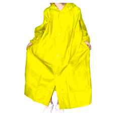鱷魚牌 兒童多彩全開雨衣, PVC環保塑膠布, 一件裝, S, 黃