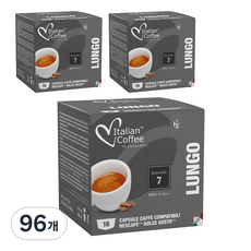 이탈리안커피 돌체구스토 호환 캡슐커피 룽고, 7g, 16개입, 6개
