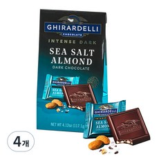 기라델리 씨솔트 아몬드 다크 초콜릿, 117.1g, 4개, Sea Salt Almond