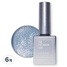 켄지코 새틴 캣츠아이 자석 젤네일, CE506 세틴 터키블루, 10g, 6개