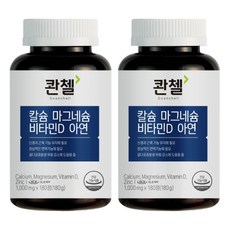 콴첼 칼슘 마그네슘 비타민D 아연 180g, 2개, 180정