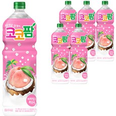 해태htb 코코팜 피치핑크 복숭아, 1.5L, 6개