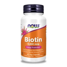NOW Foods 生物素 5000mcg 60 顆膠囊, 60顆, 1罐