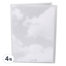 모닝글로리 마이비즈 클리어화일 A4 10p, 투명(79572), 4개