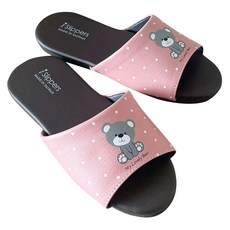 i Slippers 經典親子款 兒童室內拖鞋, 可愛小熊圖案, 台灣製造, 21, 療癒小熊 粉