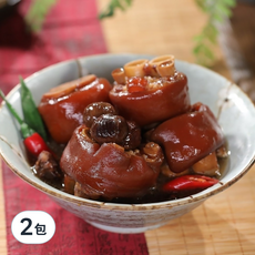 小沈爺 栗子豬腳 2包入 (400g/包) 加熱即食 台灣在地食材 膠原蛋白豐富, 2包