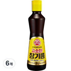 오뚜기 고소한 참기름 병, 320ml, 6개