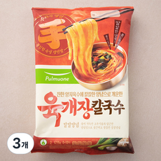 풀무원 육개장 칼국수 2인분, 415g, 3개