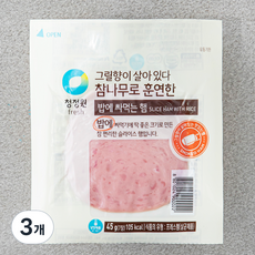 청정원 참나무로 훈연한 밥에 싸먹는 햄, 45g, 3개
