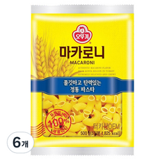 오뚜기 터키 마카로니, 6개, 500g
