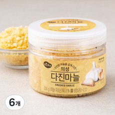 맑은물에 의성 다진마늘, 200g, 6개