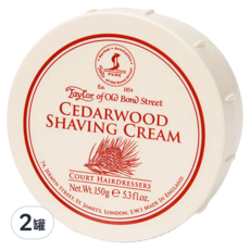 Taylor of Old Bond Street 雪松刮鬍膏, 150g, 2罐