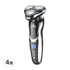 6D SHAVER USB充電三合一電動刮鬍刀, 一機三用 配備多刀頭, LED電量顯示, 雙環刀網, 4個