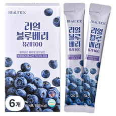 뷰틱 리얼 블루베리 퓨레 100 14p, 280g, 6개