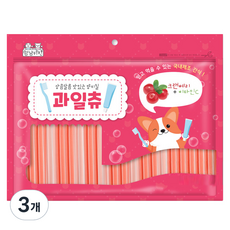  멍냥키친 상큼달콤 맛있는 양치질 과일츄 강아지 덴탈껌 600g, 크랜베리 + 비타민C, 3개 