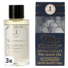 Taylor of Old Bond Street 鬍前軟化油 百年經典版, Aromatherapy, 30ml, 3瓶