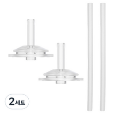 모윰 유아용 3세대 올인원 360도 스트로우 리필 세트, 투명, 2세트