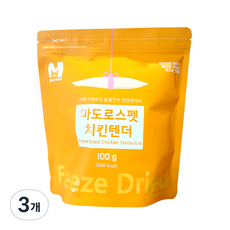 마도로스펫 반려동물 건조 트릿 간식, 치킨텐더, 100g, 3개 - 마도로스펫