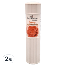 Enchanteur艾詩 香氛爽身粉 玫瑰覆盆子 橘色,200g,2瓶