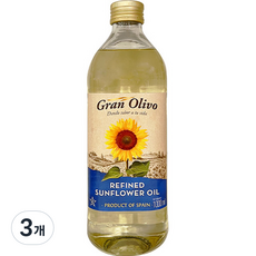 페이저스 그랜드 올리보 해바라기씨유, 1L, 3개
