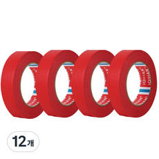 다다 칼라 마스킹테이프 빨강 25 mm x 20 m, 12개
