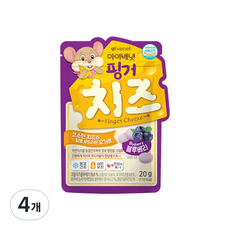 아이배냇 핑거 치즈 블루베리 20g, 혼합맛(치즈/블루베리), 4개