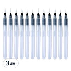 柔軟水彩筆 04筆尖 12種組, 150mm, 3組