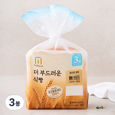 델리팜 더 부드러운 식빵 3입, 190g, 3봉