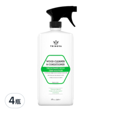 TRINOVA 木質家具清潔保護劑, 木材護理液, 18盎司/540ml, 4瓶