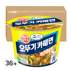 오뚜기 카레면 약간매운맛 큰컵 컵라면 카레라면, 36개