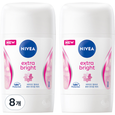 니베아 데오드란트 스틱 엑스트라 브라이트, 50ml, 8개