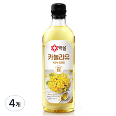 백설 카놀라유, 900ml, 4개