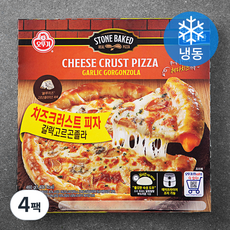 오뚜기 치즈크러스트 피자 갈릭 고르곤졸라 (냉동), 460g, 1개입, 4개 460g, 4팩