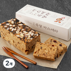 프레시오늘 신선냉장 달지않은 견과류 약식 흑당카스테라, 630g, 2개