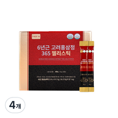 정원삼 6년근 고려홍삼정365 젤리스틱 30p, 450g, 4개