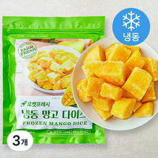 망고 다이스 (냉동), 500g, 3개