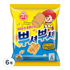 오뚜기 뿌셔뿌셔 바베큐맛, 90g, 6개