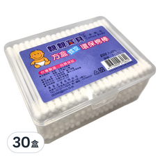 親親寶貝 方盒螺旋環保棉棒, 200入, 200支, 30盒