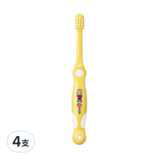 SUNSTAR 三詩達 Do 巧虎兒童牙刷, 2-4歲適用, 德國製造原裝進口, 刷毛不易散開2倍耐用, 顏色隨機, 1入, 4支