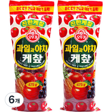 오뚜기 과일과 야채 케찹, 475g, 6개