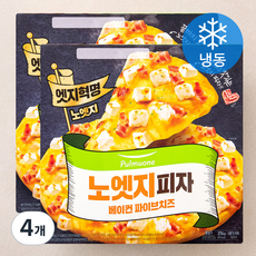 풀무원 노엣지 꽉찬 토핑 피자 베이컨 파이브치즈 (냉동) 376g 4개