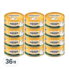 인터펫코리아 야옹이맘마 고양이 간식캔, 흰살참치 + 닭가슴살 혼합맛, 160g, 36개 흰살참치 + 닭가슴살 혼합맛, 36개