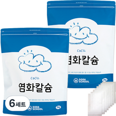 소다스쿨 구슬타입 염화칼슘 제습제 리필 3kg 2p + 부직포 8p, 6세트