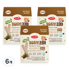 베베스트 처음먹는 칼슘 츄러스, 코코아맛, 6개, 45.5g