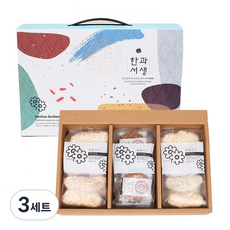 하늘한과 약과 한과서생 5가지맛 유과 80g x 2p + 찹쌀 약과 30g x 4p + 통밀 약과 30g x 4p 세트, 400g, 3세트