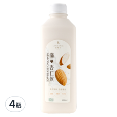 林銀杏滿杏仁飲1L，4瓶組，無添加香精，健康美味，全家共享, 1L, 4瓶