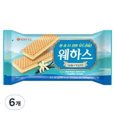 LOTTE 樂天 樂天威化餅 香草口味, 50g, 6個