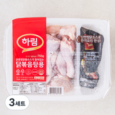 하림 닭볶음탕용 닭고기 + 궁중찜닭소스 세트 750g (냉장), 3세트